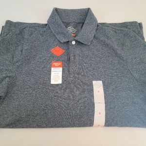 NEW St John's Bay Premium Polo black melang/ small